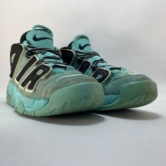 NIKE AIR "More Uptempo" (GS) Light Aqua/Black/White Shoes Size 7Y - Picture 9 of 11